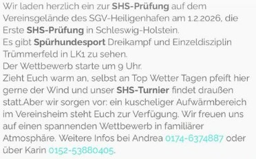 SHS pruefung heiligenhafen 2026